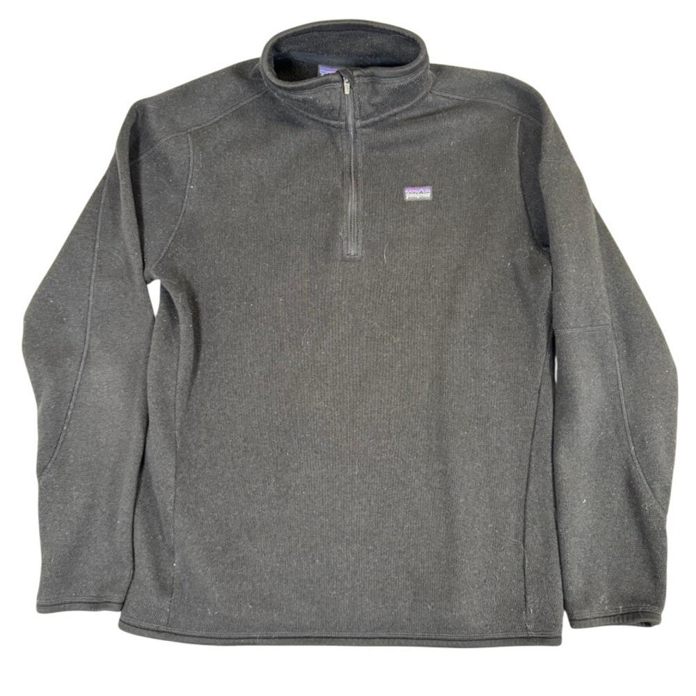 Patagonia Better Sweater Women's 1/4 Zip Pullover Fleece Jacket Black Large